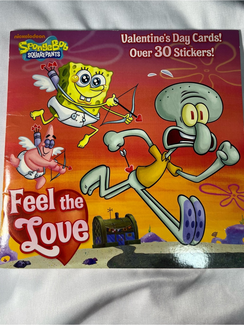 Rare SpongeBob SquarePants Feel the Love Book w/ Stickers & Cards 2013 NEW